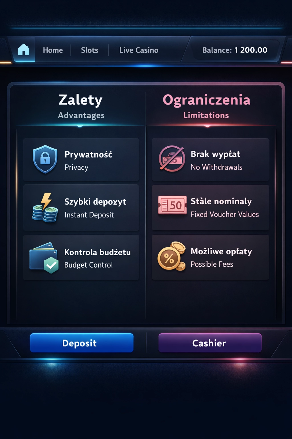 Zalety i Wady Casino Paysafecard